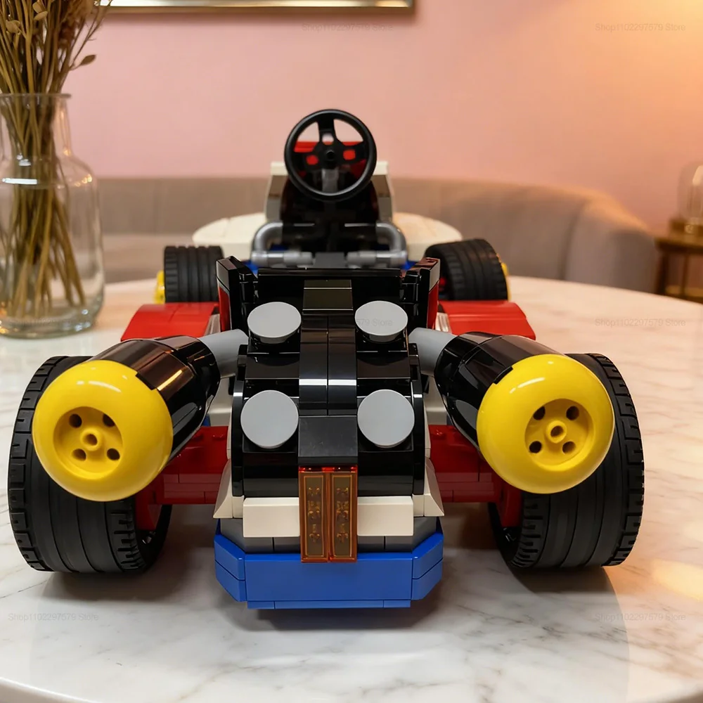 جديد كارت اللبنات مجموعة 1972 قطعة سباق السيارات نموذج دائم التعليمية لتقوم بها بنفسك لعبة الطوب للأطفال الكبار عيد ميلاد هدية الكريسماس #6