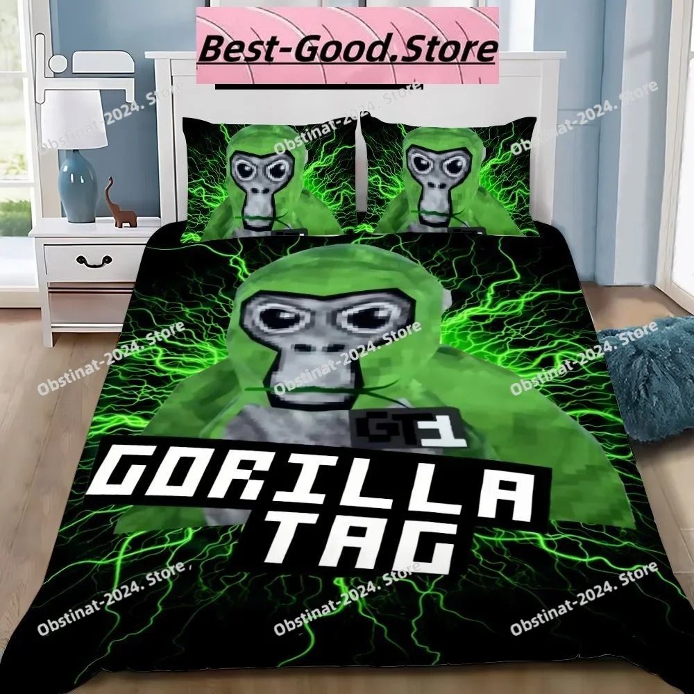 

Novelty Cool Gorilla Game Tag Bedding Set Printed single Comforter Quilt Cover Duvet Cover Pillow Case 3 Pieces Kids Adult Size
