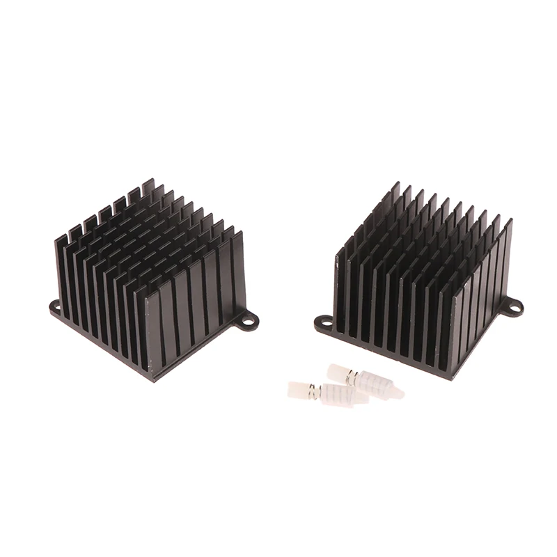 3d Printer Onderdelen Heatsink Aluminium Koeling Koellichaam Radiator Zwarte Warmteafvoer Met Oren Moederbord Koellichaam 37*37*30Mm