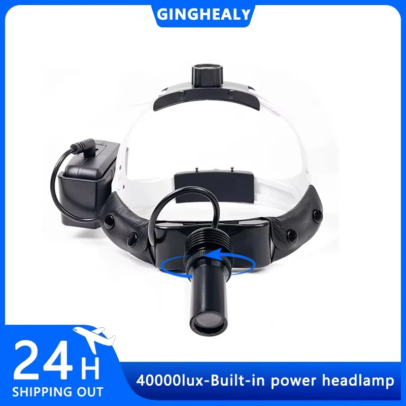 Ginghealy 5W LED Highlight ouver headlights, adjustable head spotlights adjustable aperture 4-hour battery life ENT 40000lux