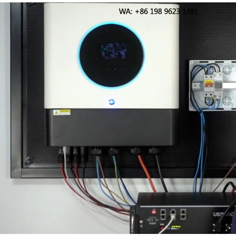 5KW-12KW Three Phase Off-Grid Hybrid Solar Inverter 380V EU Standard Solar Panel Complete Power System Kit