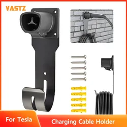 For Tesla Charger Holder Wall-Mount For Tesla Model X Y 3 S Nozzle Holster Dock J-Hook Outdoor Indoor EV Charging Cable Holder