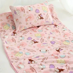 Comfortable Blanket Kuromi My Melody Cinnamoroll Lovely Warm Flannel Blanket Pillowcase Bedspread Sofa Bed Gifts Girl