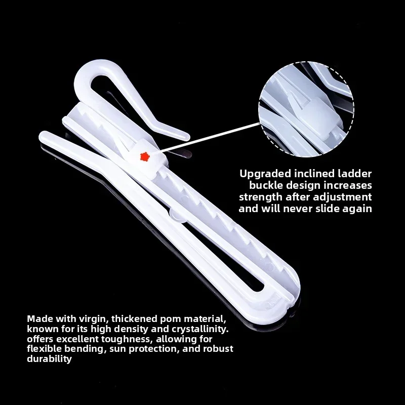 Korean-Style Curtain Hook Accessories - Adjustable Telescopic S-Hooks, Lifting Hooks & Plastic Track Adjusters