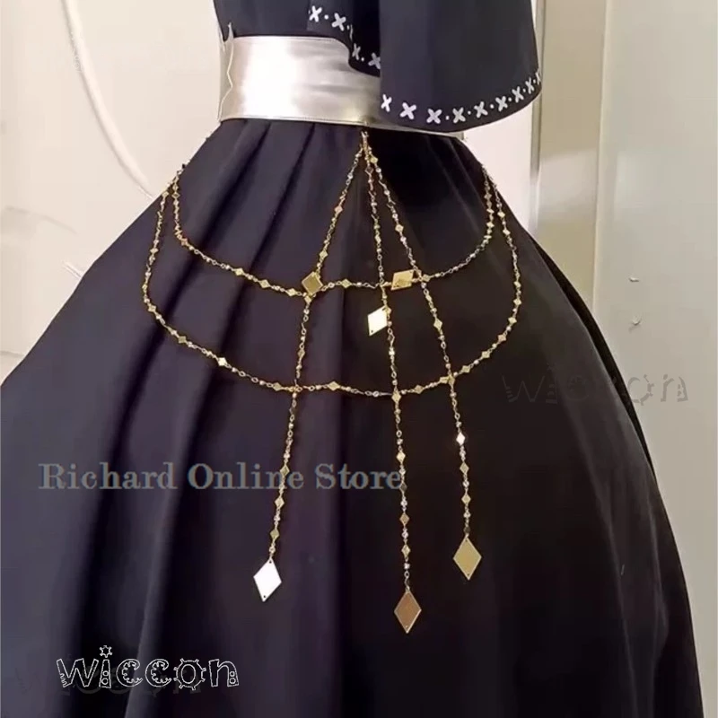 Disfraces de Carnaval para adultos ORV lector omnisciente vista Uriel Cosplay disfraz de Arcángel vestido de mujer gótico negro