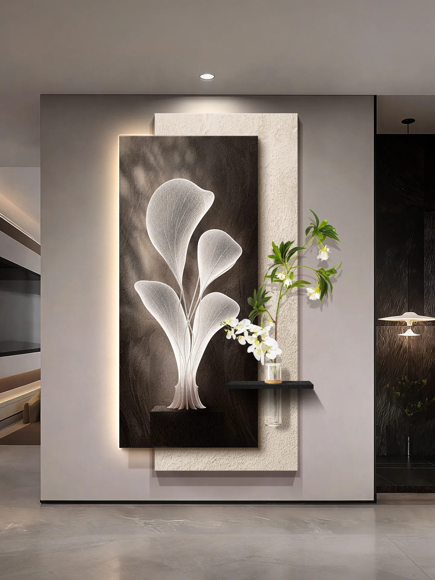 xx-Modern Sandstone Led Entrance Decoration Painting, Home Decoration Entrance Door Living Room Bedroom Sofa Corridor Mural Lamp