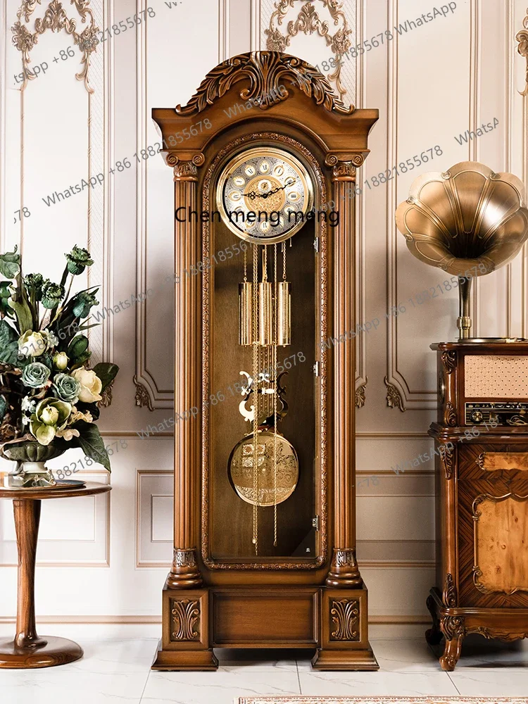 h178  Floor clock Living room Household American light luxury seat   Vertical seat clock European old-fashioned pendulum clock