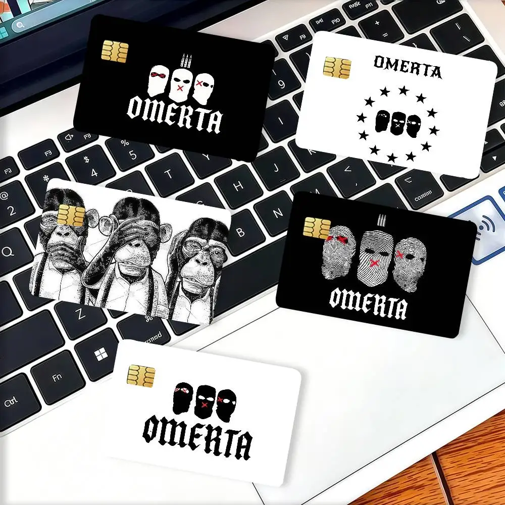 Fashion print O-OmertaS Credit Card Decorative Card Stickers Suitable For Bank Cards Metro Transit Anti-scratch Gift 4PCS