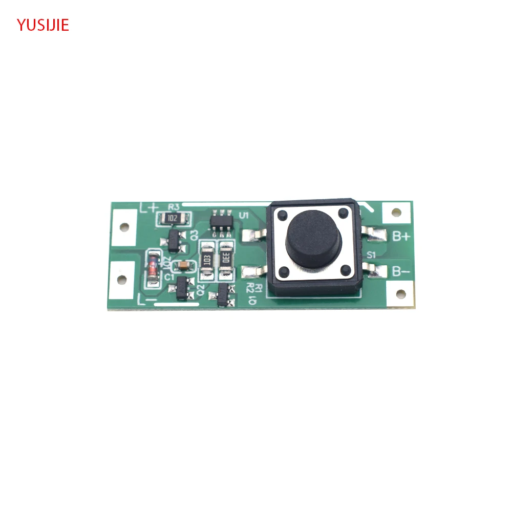 YUSIJIE-324 DIY flash LED module bicycle LED light flashlight PCBA 3-12V voltage LED control board button switch