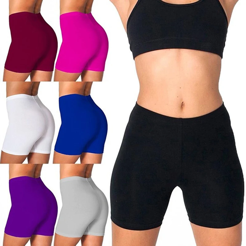 Pantalones cortos sin costuras para mujer, mallas deportivas para Fitness, pantalones cortos de verano para correr, pantalones cortos de entrenamiento para mujer, pantalones cortos ajustados elásticos con realce para motorista