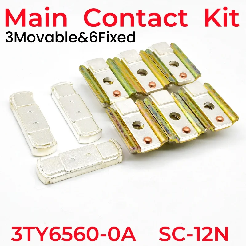 

3TY6560-0A OA Contactor Contact Kit 3TB56 SC-12N Main Contact Kits Moving And Fixed Contacts Contactor Replacements Spare Parts