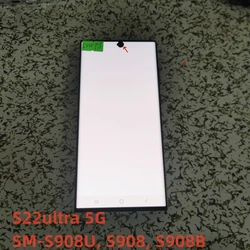 Defective LCD display screen, suitable for Galaxy S22 Ultra 5G, S908U, S908, S908B with touch screen replacement component