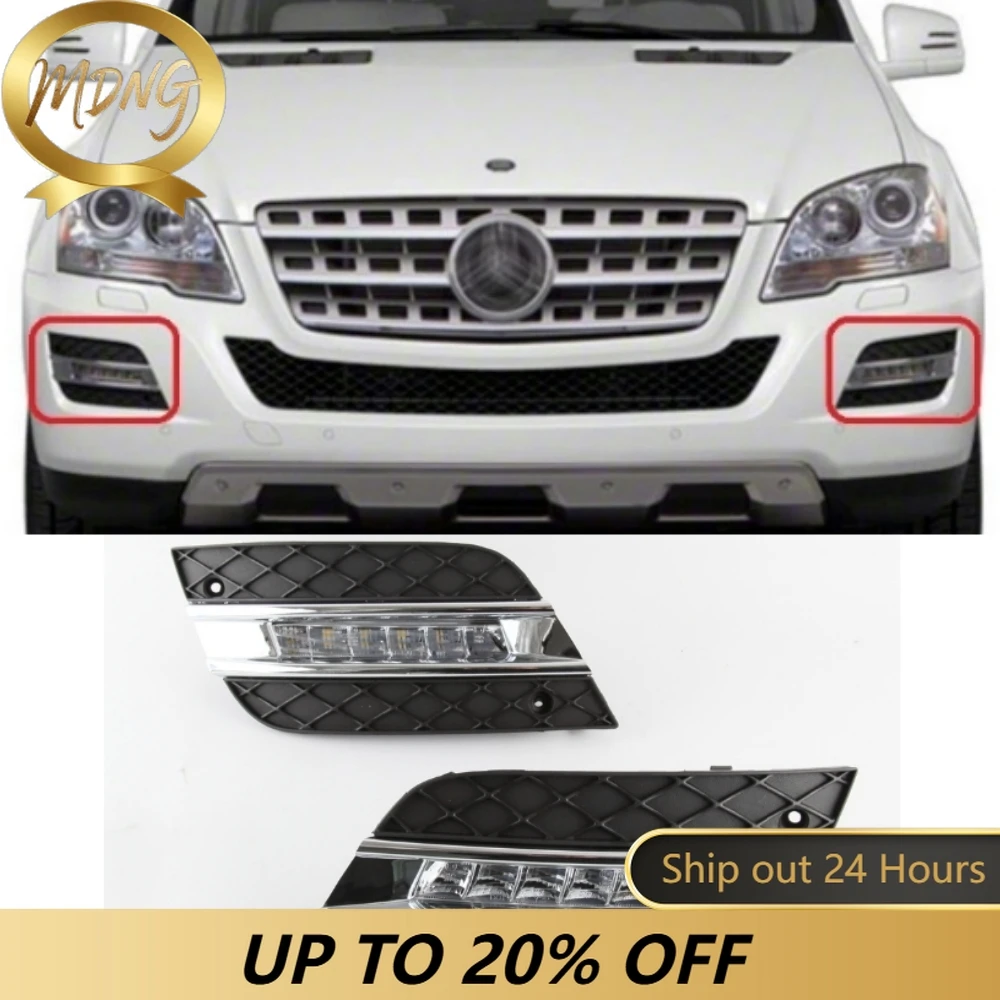 Front bumper LED daytime running light kit 1648801924 1648802024 For Mercedes Benz ML Class W164 ML300 ML320 ML350 2009-2011