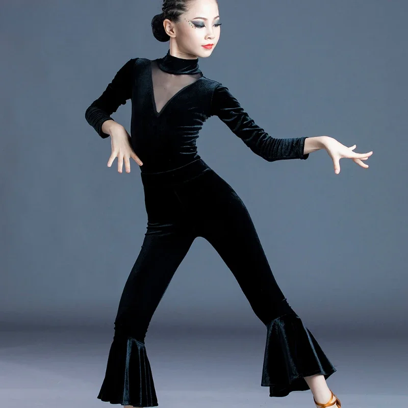 

Latin Dance Dress for Girls Standard Ballroom Dancing Performance Wear Salsa Clothes Rumba Samba Competition Practice Dancewear