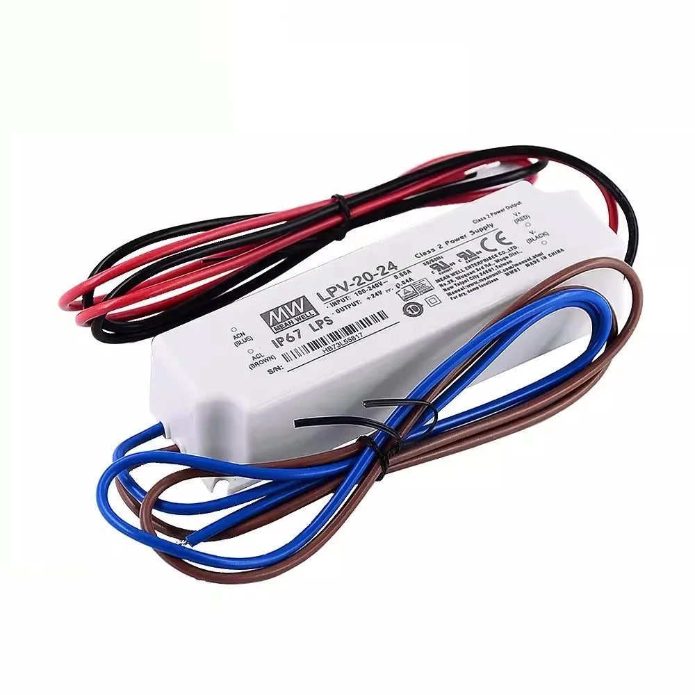 MEAN WELL 100%-NEW LPV-20-24 LPV-20-12 LPV-20-5 LPV-20-15 LPV-20 20W 24V 12V 5V Single Output Switching Power Supply