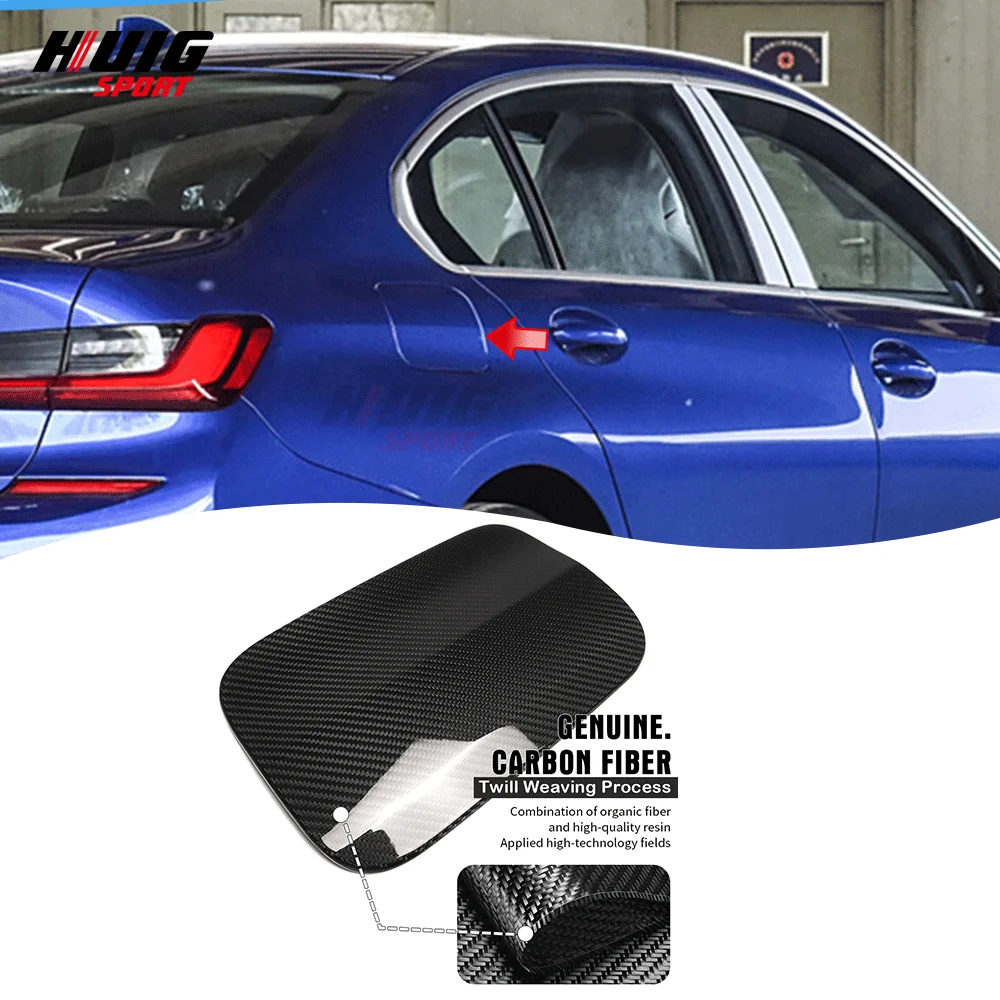 

Dry Carbon Fiber Car Fuel Tank Cover Gas Cap Exterior Accessories For BMW 3 Series G20 M340i 330i 2021 2022 2023 2024