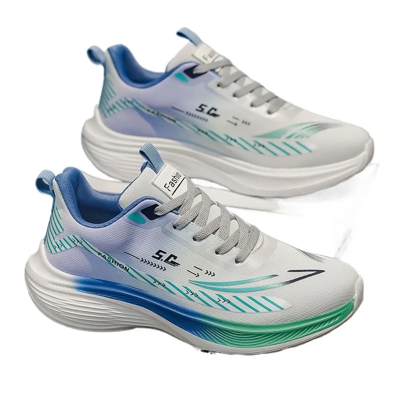 

Men's Summer Breathable Mesh Running Shoes Lightweight Casual Sneakers Non-slip Shock Absorption Walking Athletic Shoes