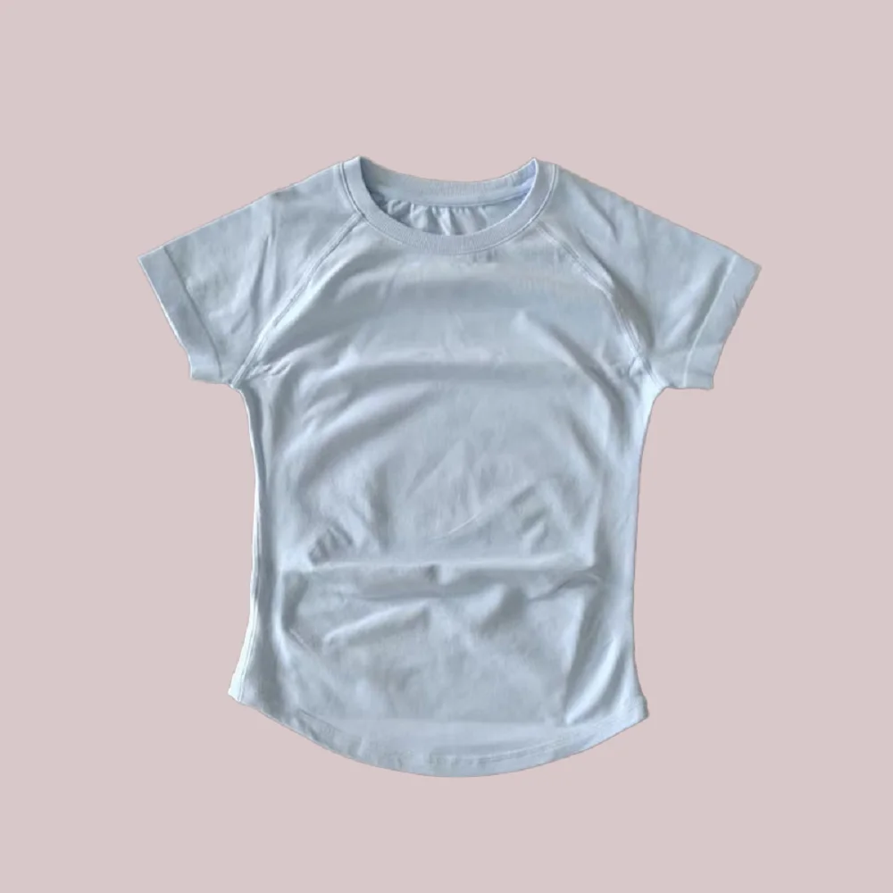 Compressie-trainings-T-shirt voor dames, slim fit, atletisch shirt, impacttop met korte mouwen, lichtgewicht cropped top voor gymtraining