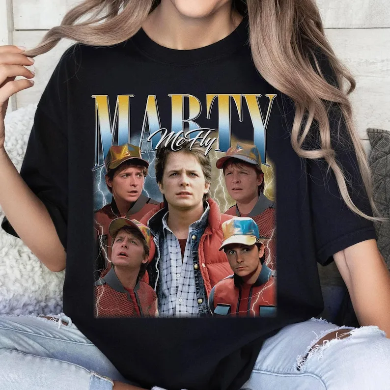 Retro 90s Marty McFly Bootleg Shirt, Back To The Future Marty McFly Shirt, Back To The Future Movie Shirt, Doc Brown Shirt