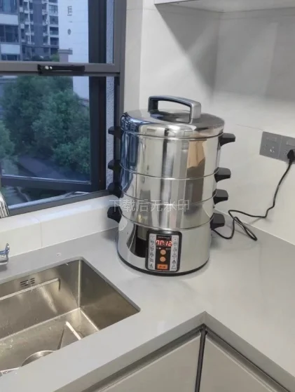 

Электрическая пароварка 220 В, многофункциональная бытовая и коммерческая многослойная электрическая пароварка большой емкости из нержавеющей стали AD