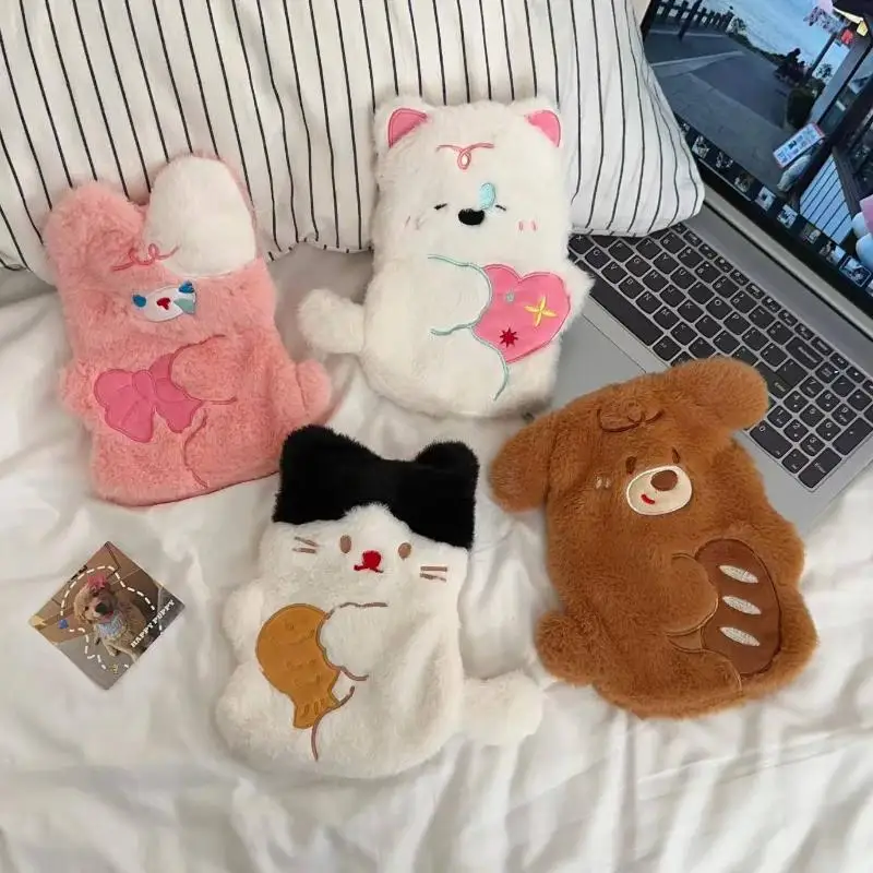 

Новинка 2025: Теплое плюшевое изделие для согревания живота, милая мультяшная грелка-бутылка для горячей воды, многоразовая, разноцветная, на выбор