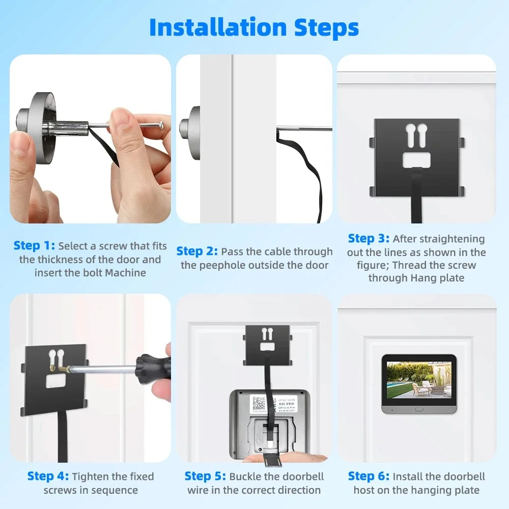 Tuya peephole door camera product view 3