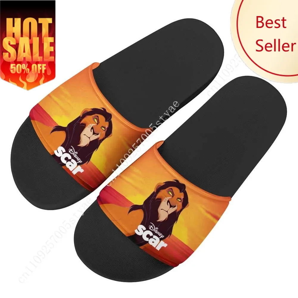 

Scar House Slippers Disney 2025 Cartoon Movies Sandals Design Your Photo Text Logo Holiday Gifts Custom Shoes