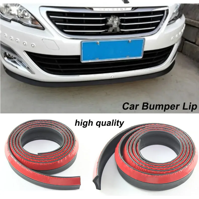 Car Bumper Lip Deflector Lips For Peugeot RCZ ION 106 206 207 301 306 307 308 406 407 508 607 3008 807 Body Kit Strip Thick lips