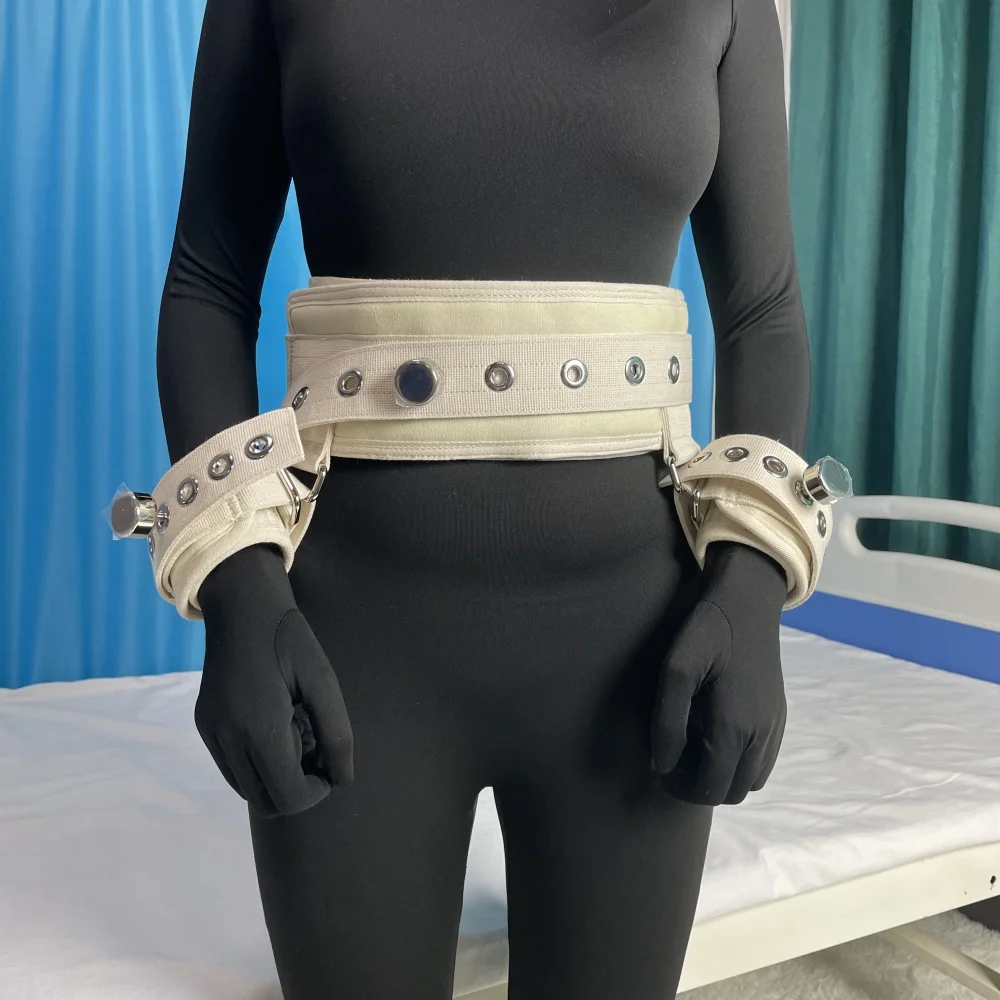 

Поясной фиксирующий пояс со съемными ограничениями для рук Быстросъемные магнитные замки для безопасного удерживающего устройства для пациентов с межкой природой