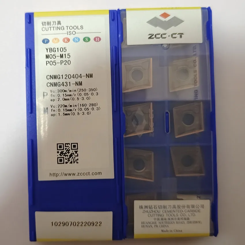 CNMG120404-NM YBG105 CNMG120404 CNMG431 ZCC.CT CNC carbide inserts Turning inserts For Steel, Stainless steel M05-M15 P05-P20