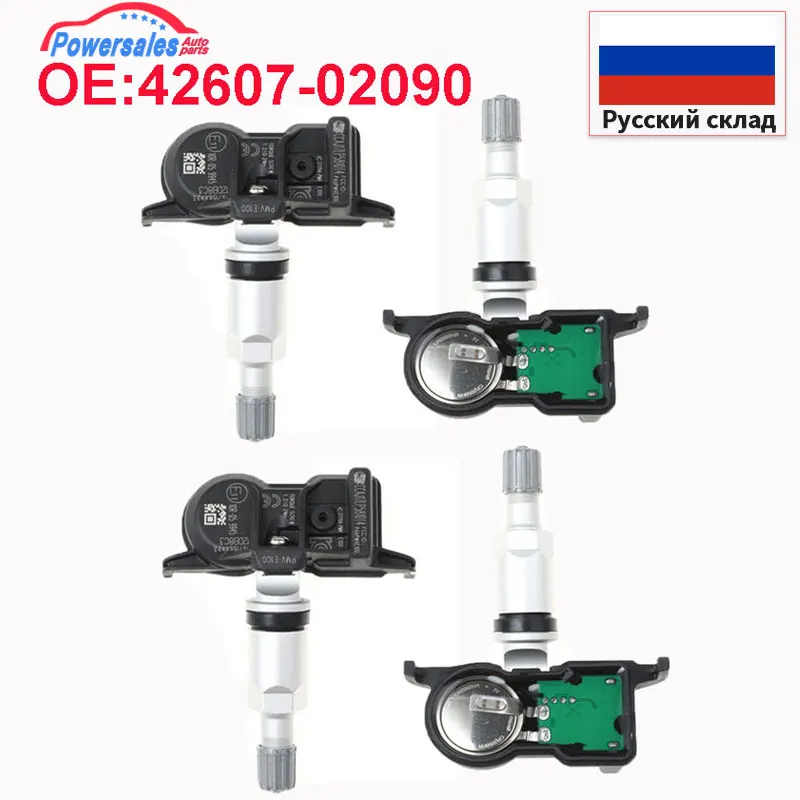 Novo sensor de pressão dos pneus tpms para toyota 2020 avalon camry 4runner corolla 433mhz 42607-02090 4260702090   42607-02070 4260702070