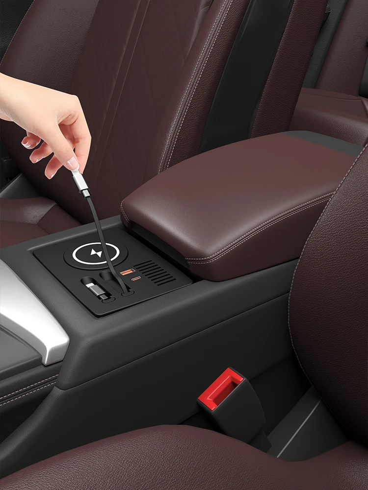 

Органайзер на центральной консоли автомобиля, док-станция для беспроводной зарядки телефона для Audi A4 B9 2017-2024, A5/S5 2017-2023, S4 2018-2023