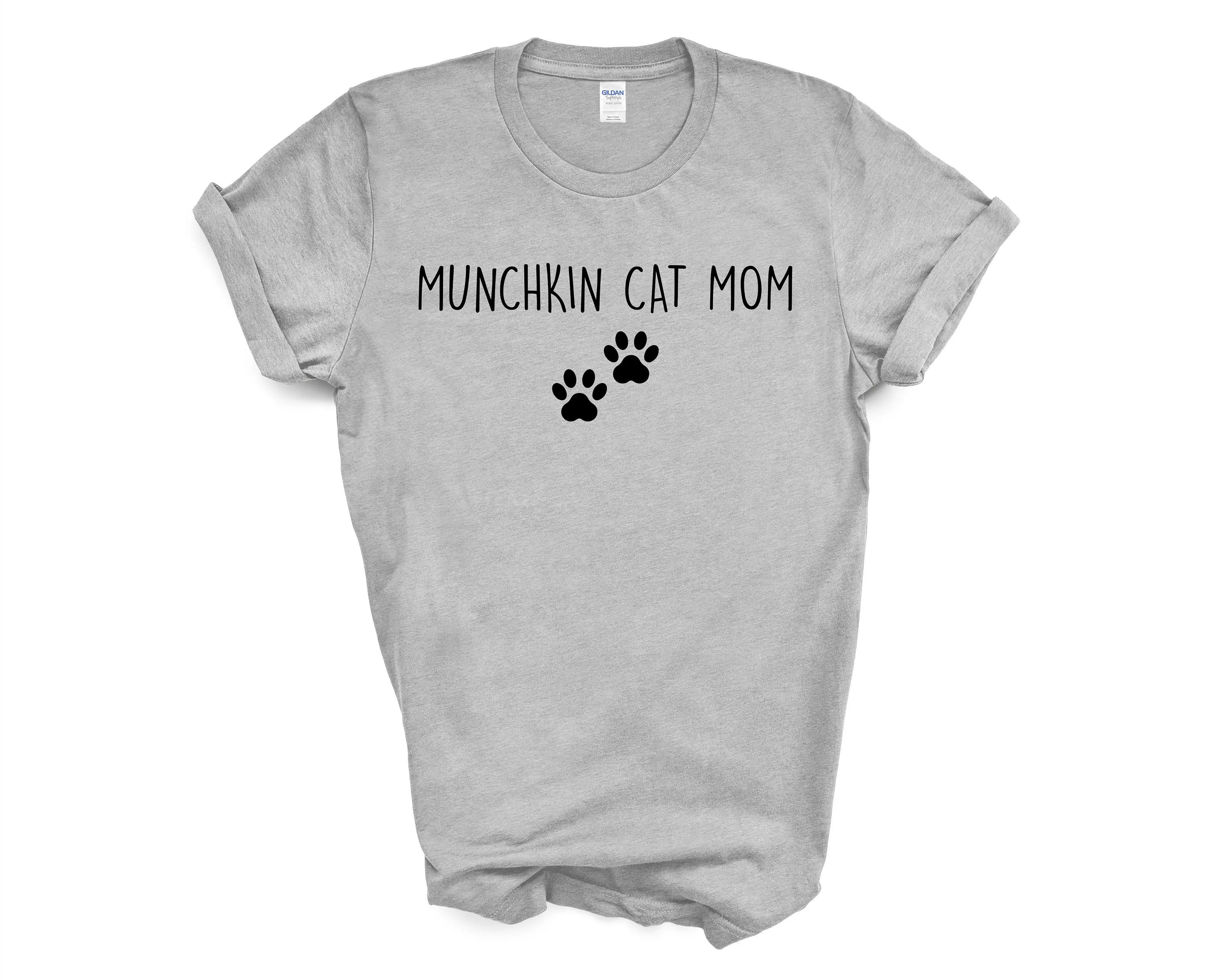 Munchkin Cat T Shirt Mom Lover Gift Womens 2389