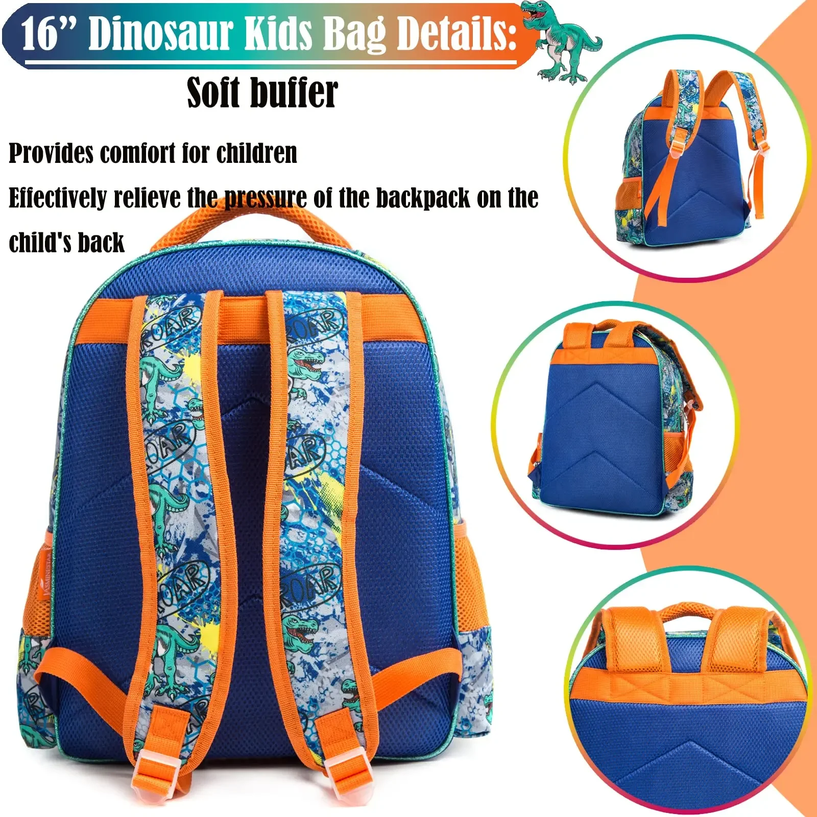 Gsequins School Bags Boys Astronautr Backpack School Bookbag for Boys Kids School Dinosaurs Kawaii Backpack Kids Backpack