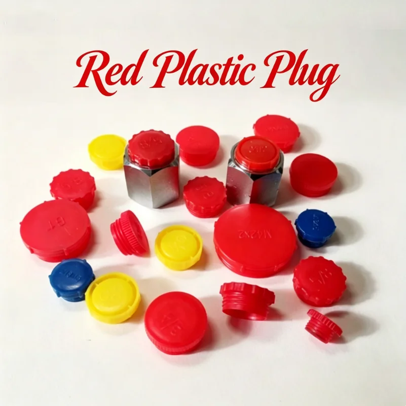 Red LD Series Plastic Plug LD-G1I8-3 Inner Thread Oil Pipe Dust Cover Screw Hole Protective Cap Industrial Joint Sealing Plug