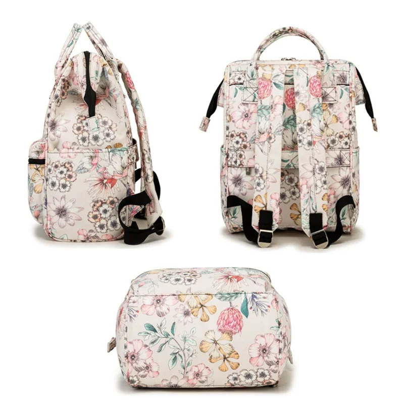 Brand Backpack Laptop Bag 14,15,15.4 Inch,Lady Man Women Shoulder Notebook Computer Flower 04 Case For Macbook Air Pro Satchel