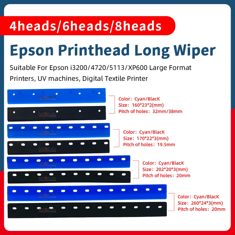 

5PCS Epson Printheads Long Wiper 4720/i3200/5113 Printhead Wiper Printer Cleaning Wipers Long Blade Wipers for Inkjet Printers