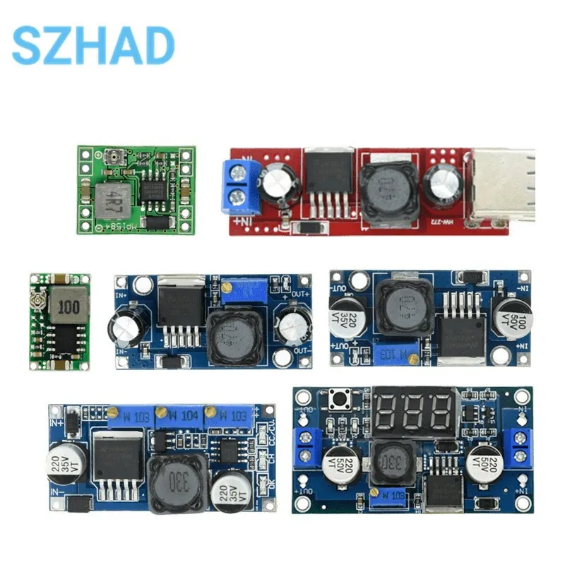 DC-DC LM2596/S LED Input 4V-35V Output 1.23V-30V 3A Adjustable Step-down Power Supply Regulator Module MP1584EN MINI360 USB