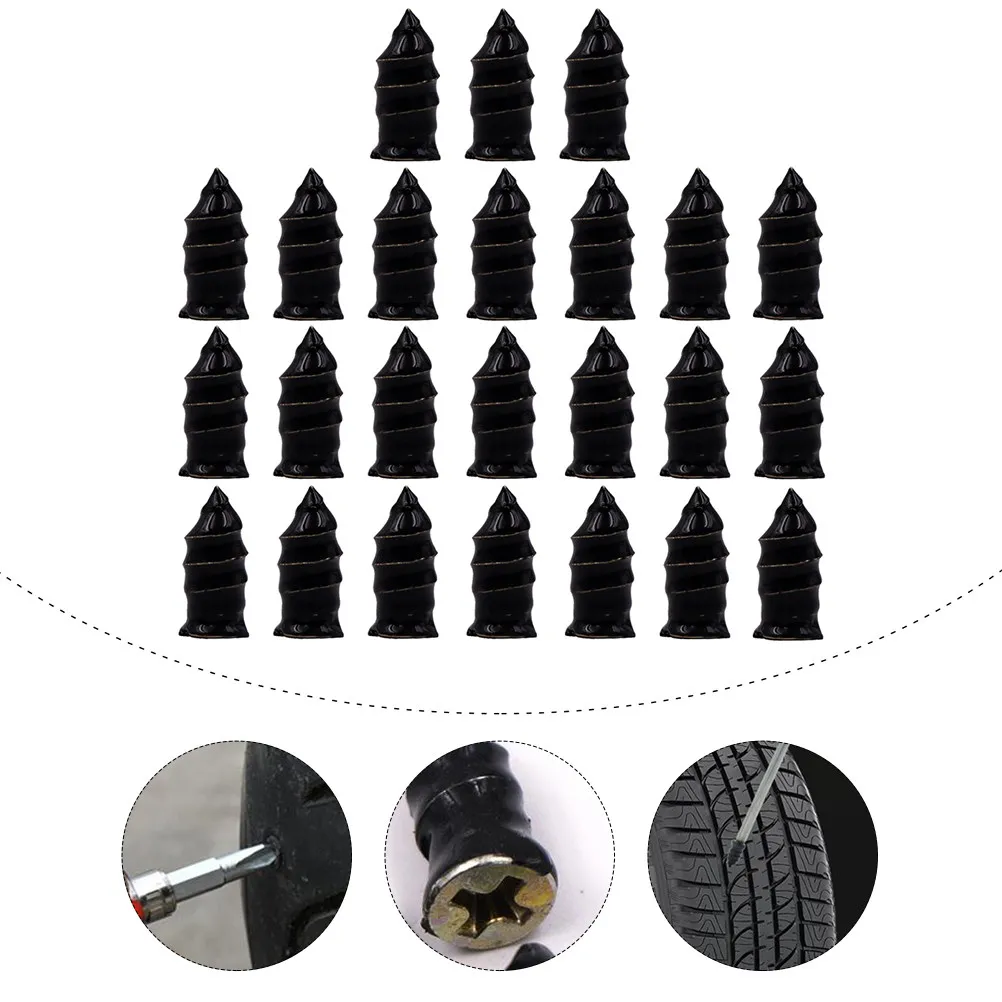 

20Pcs Tire Repair Rubber Nails High Hardness Wear Resistant Motorcycle Car Tire Repairing Screw Nails Portable Multi-Purpose