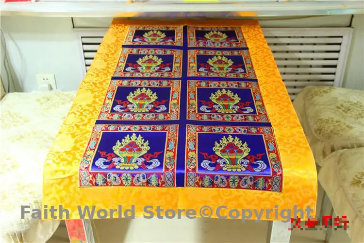 120cm Tibet Nepal Buddhist item family home Temple Manibao Auspicious Worship Altar Buddha statue Table cloth mat Cushion