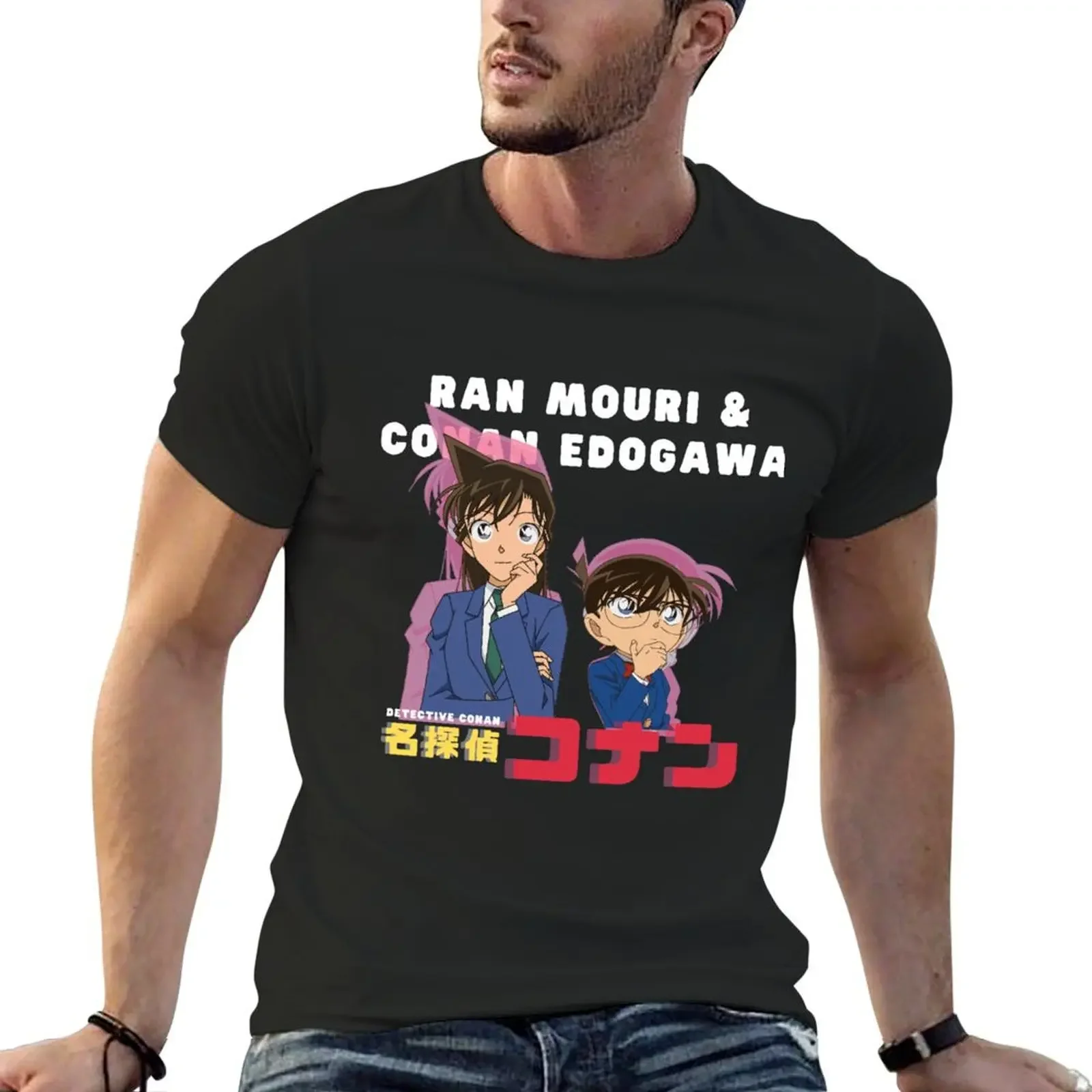 Ran Mouri & Conan Edogawa Detective Conan Manga T-Shirt tees quick-drying for a boy oversized t shirt men