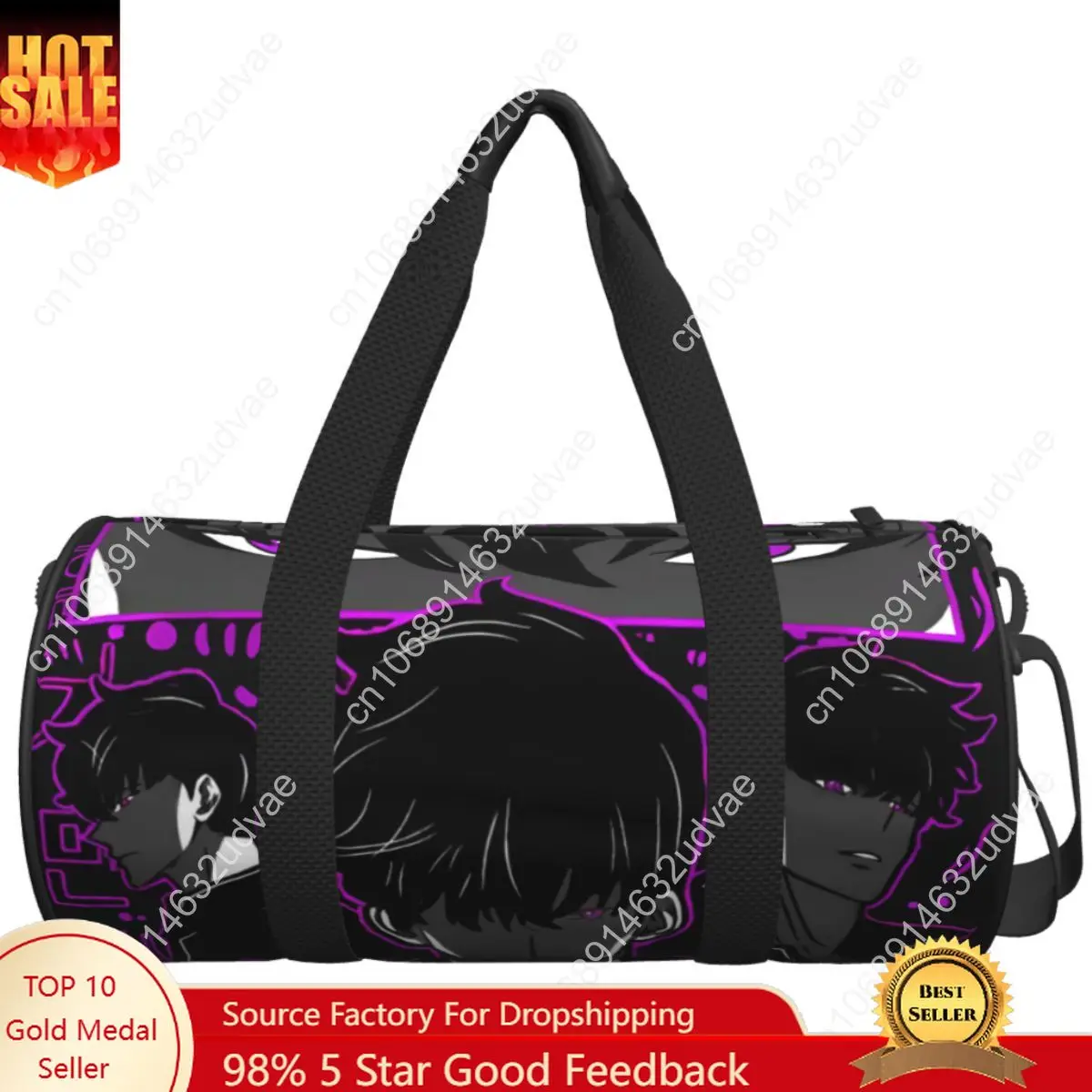 

Hot Anime Sung Jin Woo Sports Bags Solos L-Levelings Luggage Gym Bag Large Capacity Handbags Men Women Outdoor Fitness Bag