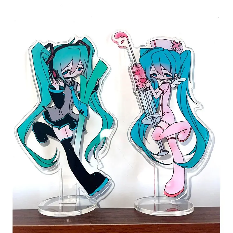 Hatsune Miku Stand-up Animation Peripheral Cute Cartoon Desktop Ornaments Kawaii Collection To Send Friends Birthday Gifts New