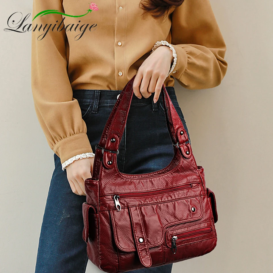 Genuine Brand Soft Leather Handbags High Quality Women Bag 2023 Small Casual Female Messenger Shoulder Bag Ladies Crossbody Bag