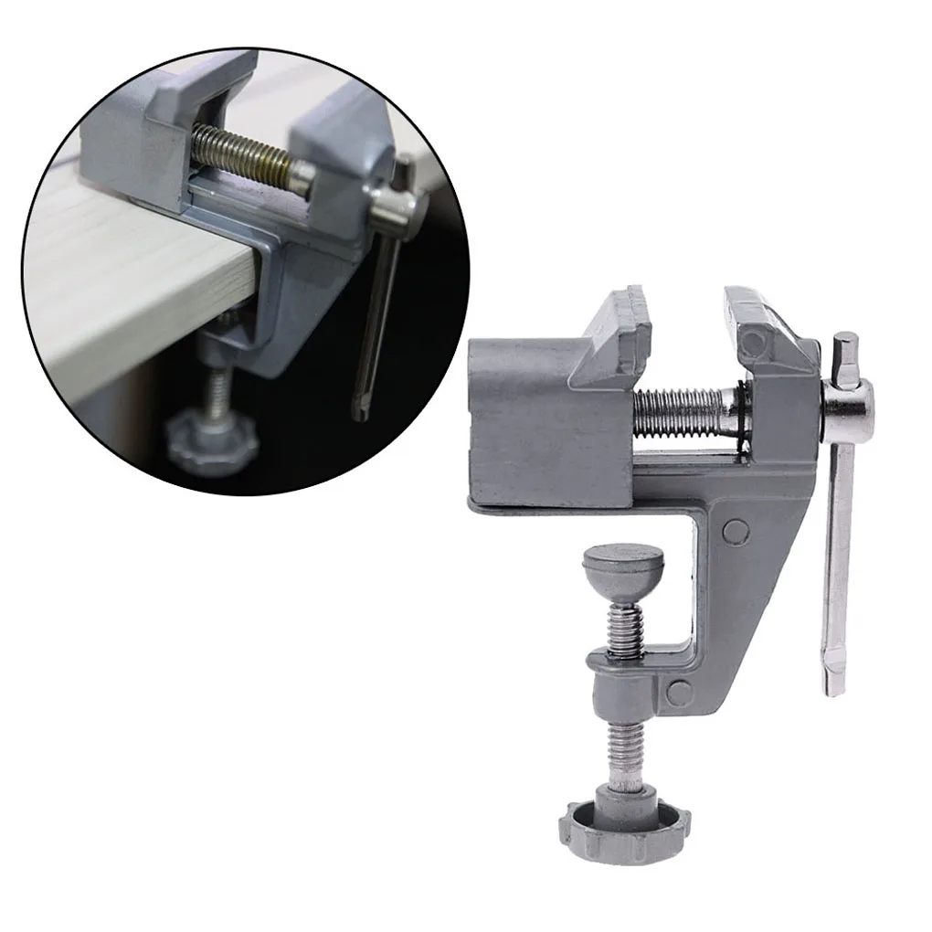 

Tabletop Workbench Vise Universal Clamp On Table DIY Craft Woodworking Modeling Jewelry Clamp Vice