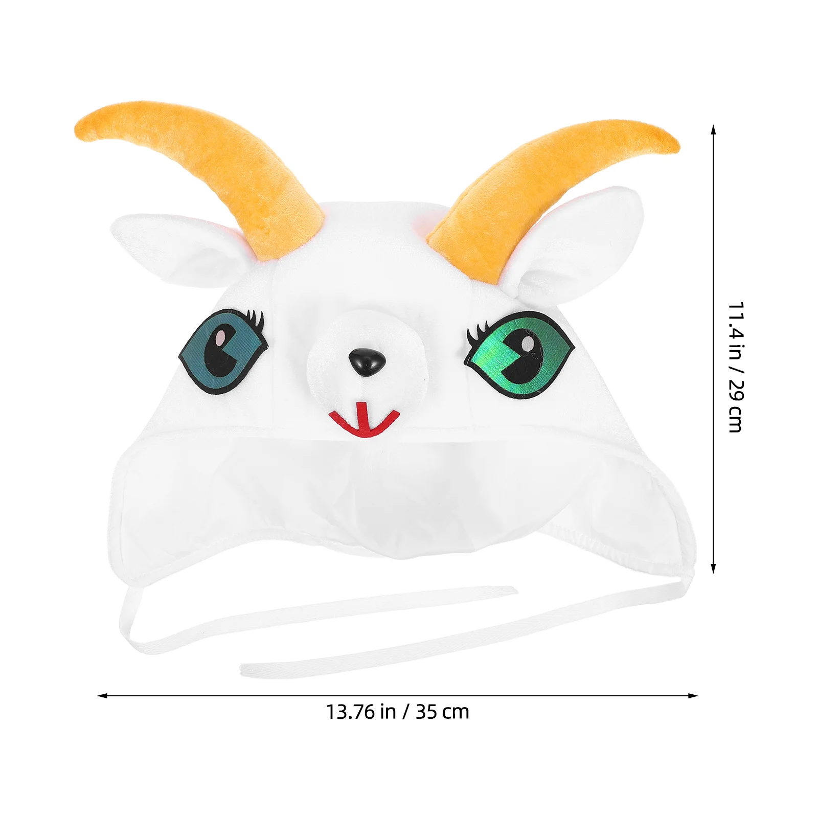 Cartoon Ziege Kopfbedeckung Hut Niedliches Tierohr-Design für Party Cosplay Fotografie Requisiten Rollenspiel Zubehör Leicht