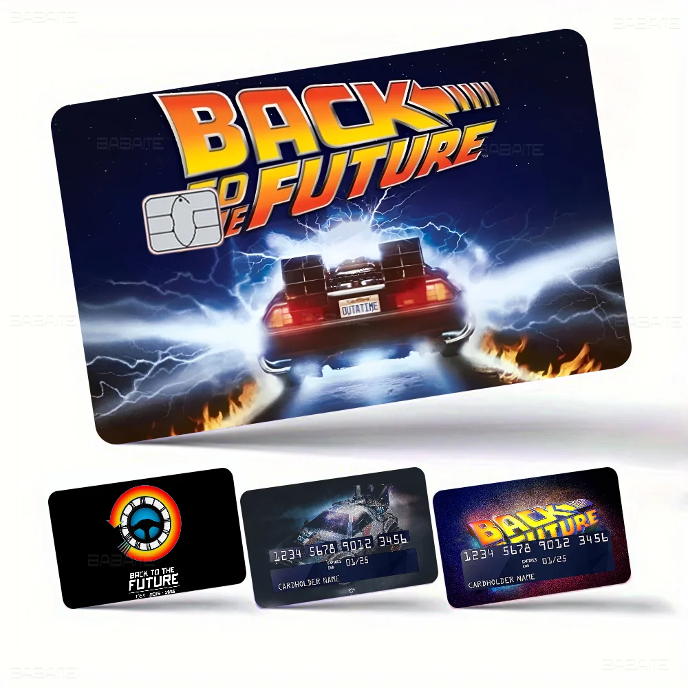 Back To The Future Various Anime Bank Credit Cards Bus Pass Stickers Cool Decoration Waterproof Stickers Collection Toys Gifts