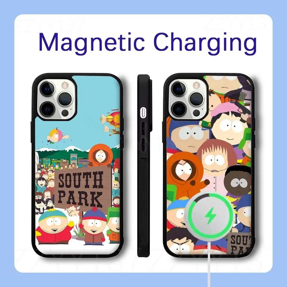 

S-South Funny P-Park Phone Case For iPhone 17,16,15,14,13,12,11,Pro,Max,Plus,Air,Mini,SE Magsafe Magnetic Wireless Charging
