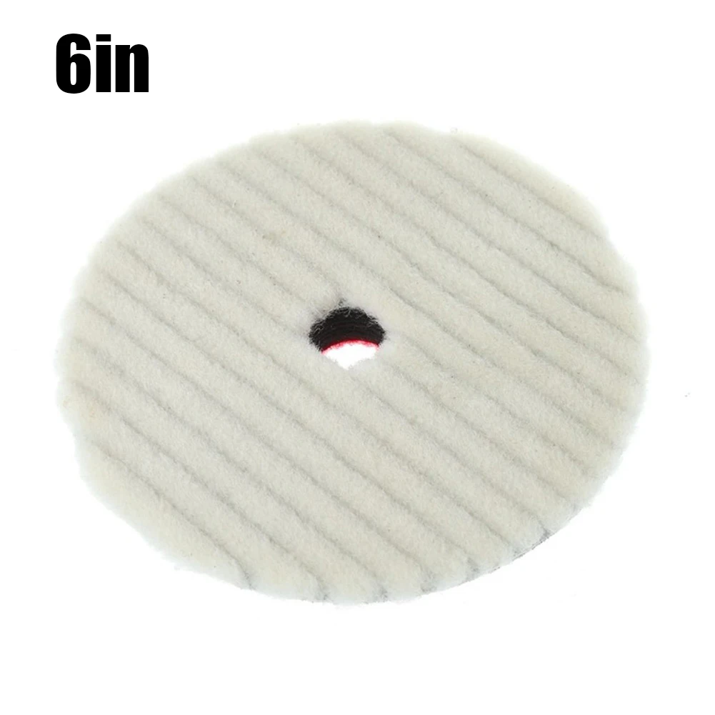 Low Distortion Polishing Pad Car Cleaning Silicones White Wool 1pcs 6 \