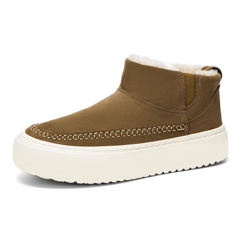 

VIPOL Men's high-top fleece shoes and boots, sports and casual outdoor shoes, durable and warm snow boots